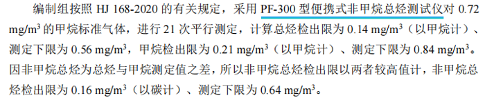 《固定污染源廢氣總烴、甲烷和非甲烷總烴的測(cè)定便攜式催化氧化-氫火焰離子化檢測(cè)器法》